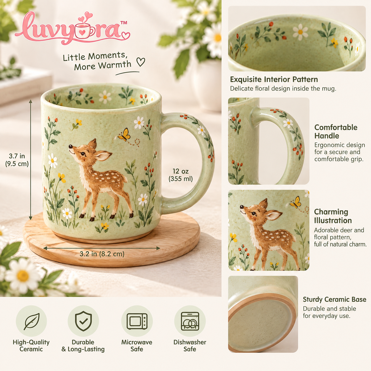 Luvyora™ Little Deer Meadow Ceramic Mug