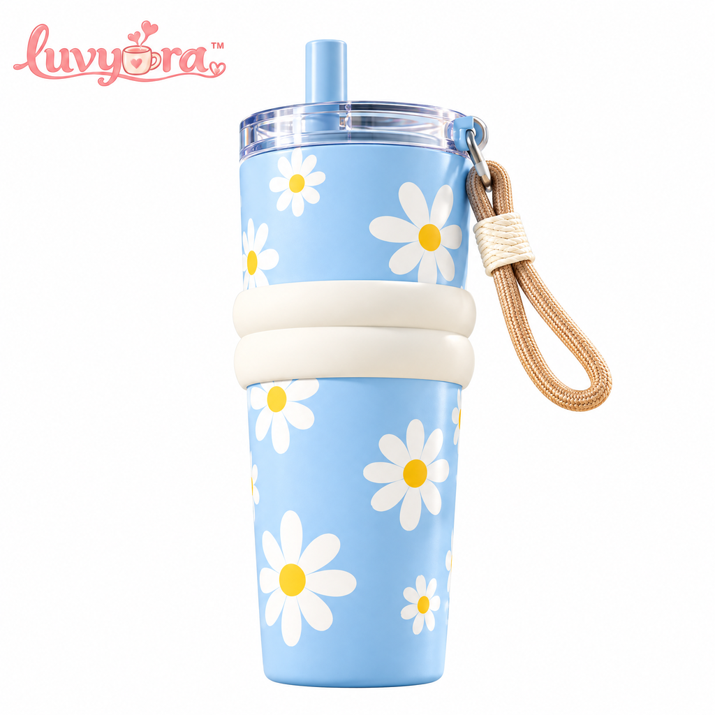 Luvyora™ Sky Daisy Travel Tumbler