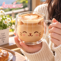 Luvyora™ Happy Cat Double-Wall Glass Mug