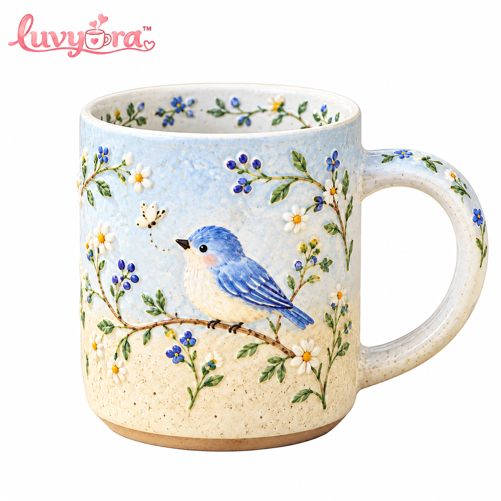 Luvyora™ Bluebird Garden Ceramic Mug