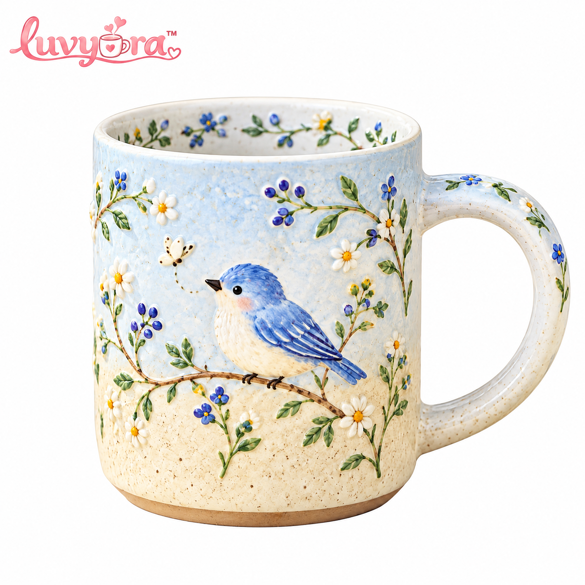 Luvyora™ Bluebird Garden Ceramic Mug