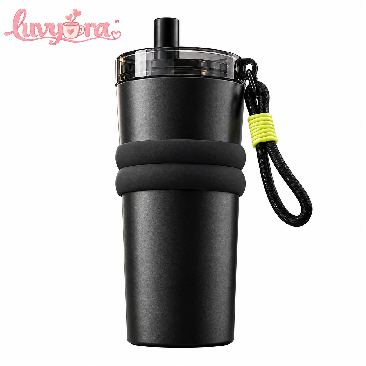 Luvyora™ Onyx Grip Travel Tumbler