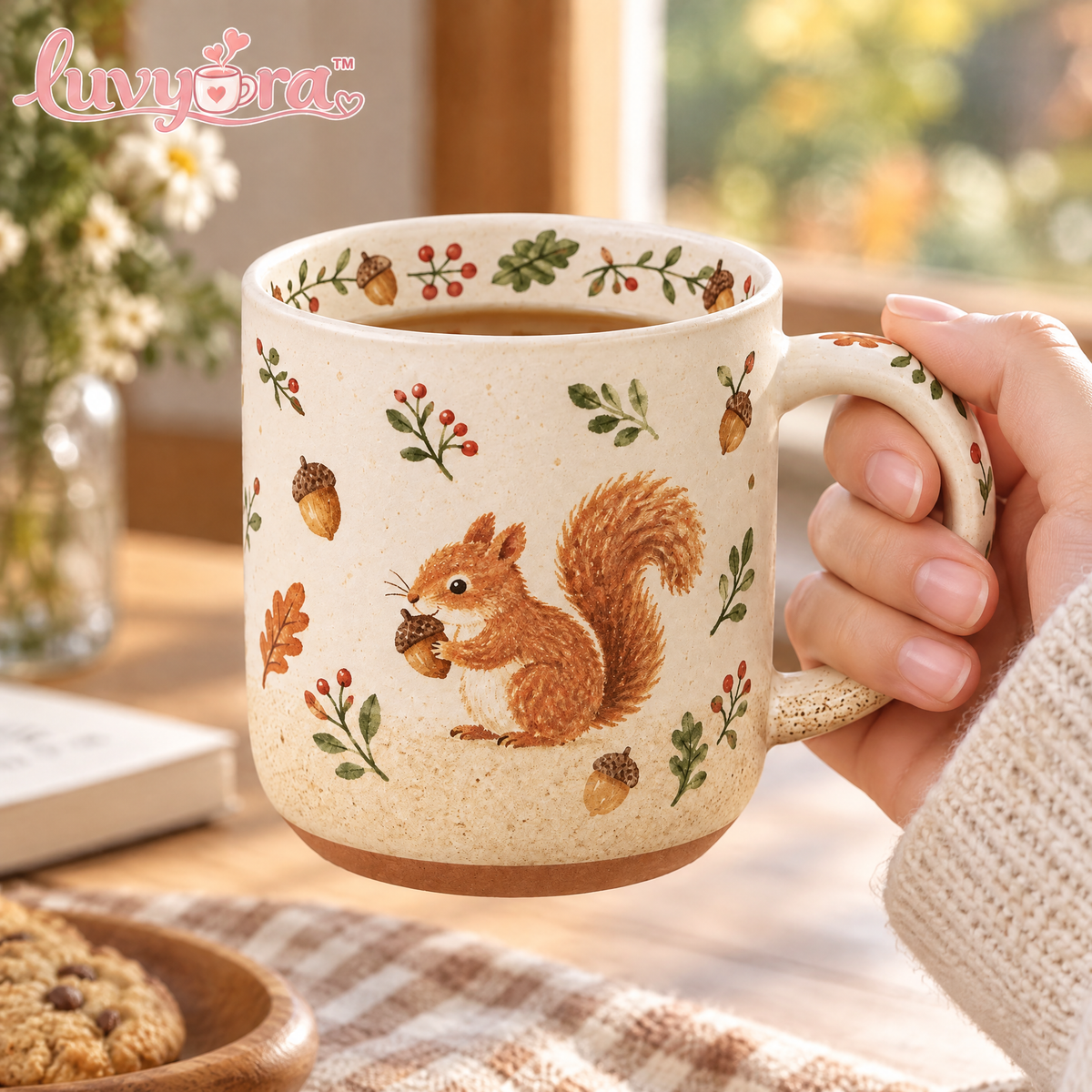 Luvyora™ Woodland Squirrel Ceramic Mug